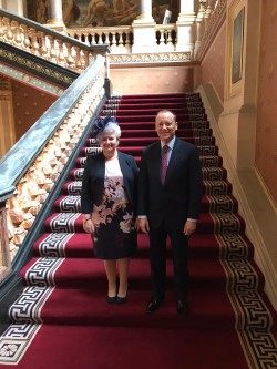 Governor received in an Audience with Her Majesty the Queen at Buckingham Palace