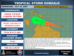 Tropical Storm Gonzalo Update