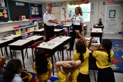 Officers Visit the St. Ignatius Brownies