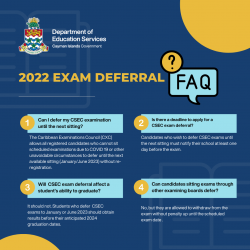 Department of Education Services (DES) Explains Exam Deferral Process