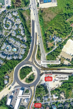 New Road Layout at Bobby Thompson Way Roundabout