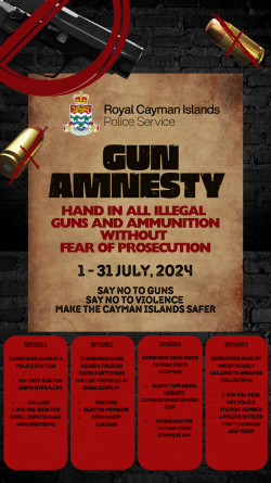 RCIPS Launches National Gun Amnesty for the Month of July